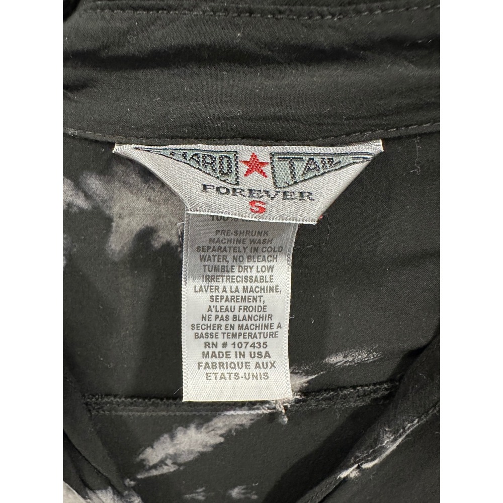 Hard Tail Forever Womens Small Black Tie Dye Button Down Tunic Shirt Long Sleeve - Picture 3 of 5